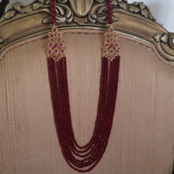 Beautiful  semi precious rubies/stones set - Picture 2 of 5